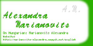 alexandra marianovits business card